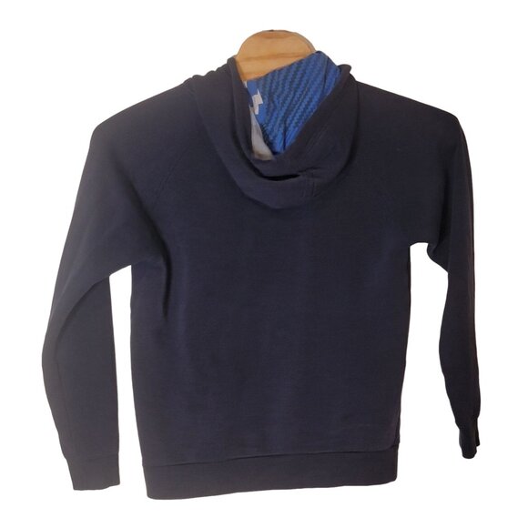 Adidas Hooded Sweatshirt Blue Size Large Men's Kangaroo Pocket Drawstring Hoodie - Picture 2 of 3